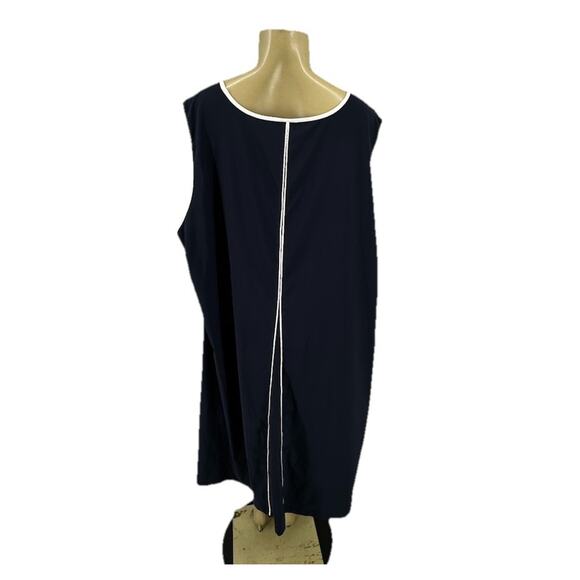 J. Jill Fit Plus Size 4X Women Lightweight Pullover Shift Dress Navy Blue AC5 - Picture 4 of 10
